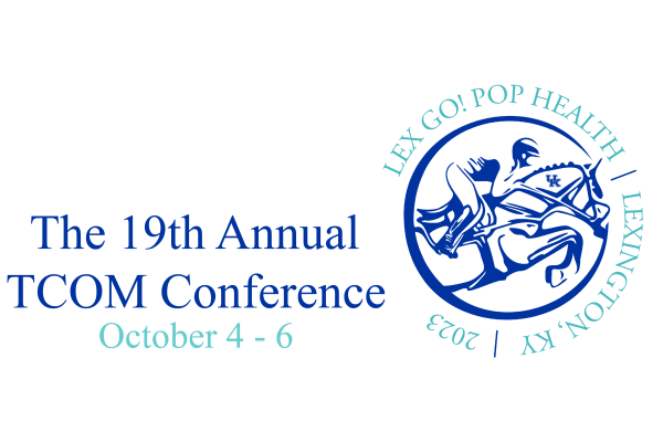 an illustrated poster stating "The 19th Annual TCOM Conference, October 4 - 6"
