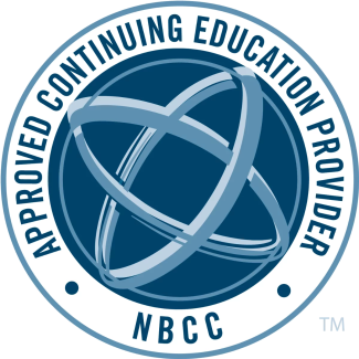 the logo for NBCC approved continuing education provider