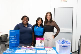 a photograph of Olivia Padilla with Jackeline Almaraz and Teran Herthel